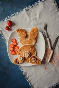 Easter bunny pancakes