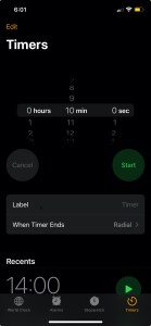 Timer for cooking chicken tenders