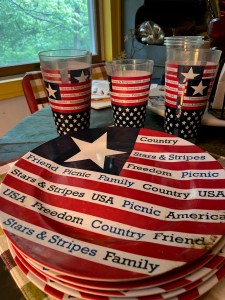 Memorial Day plates and cups