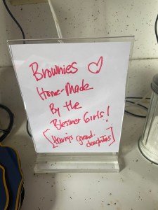 Sign for homemade brownies