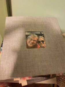 Front of husband's scrapbook