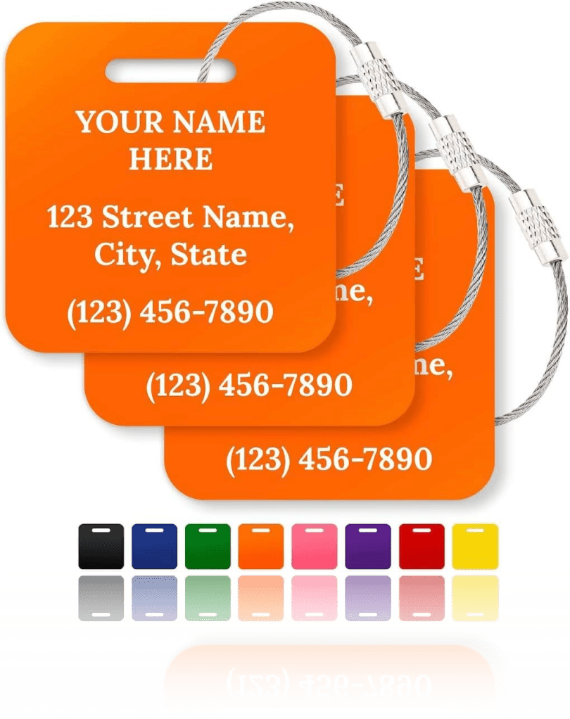 Customized luggage tags