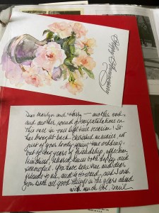 Page from 50th anniversary scrapbook