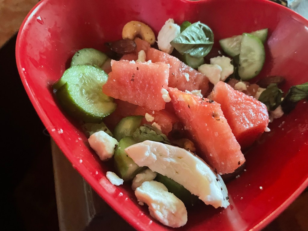 Watermelon and feta salad