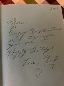Inscription in Amy Schumer book