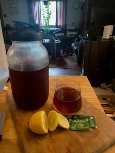 Fresh brewed iced tea