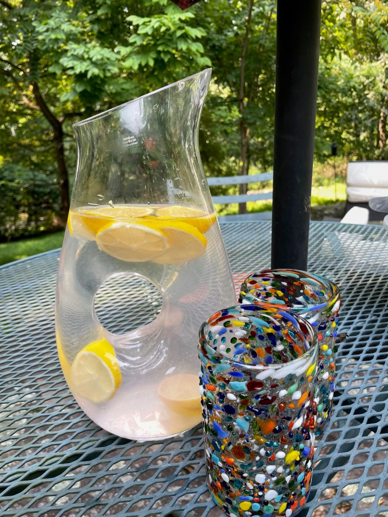 Lemonade out on the patio