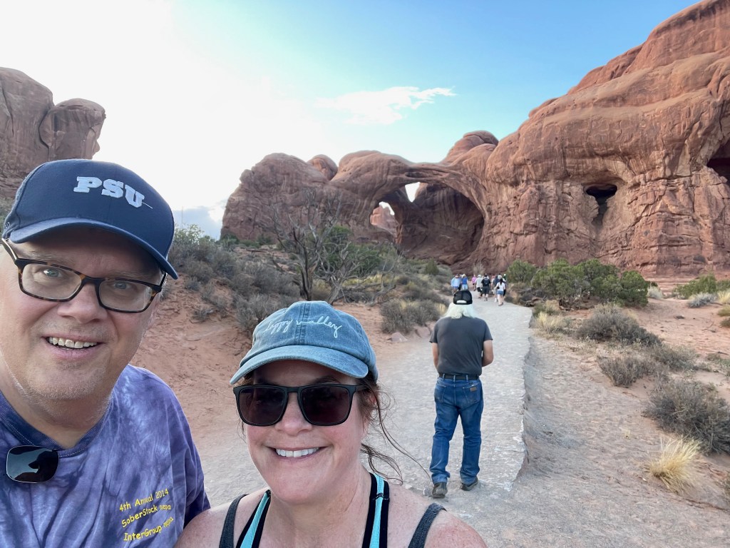 Hike up to double arches
