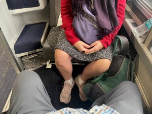 Cramped quarters in our roomette