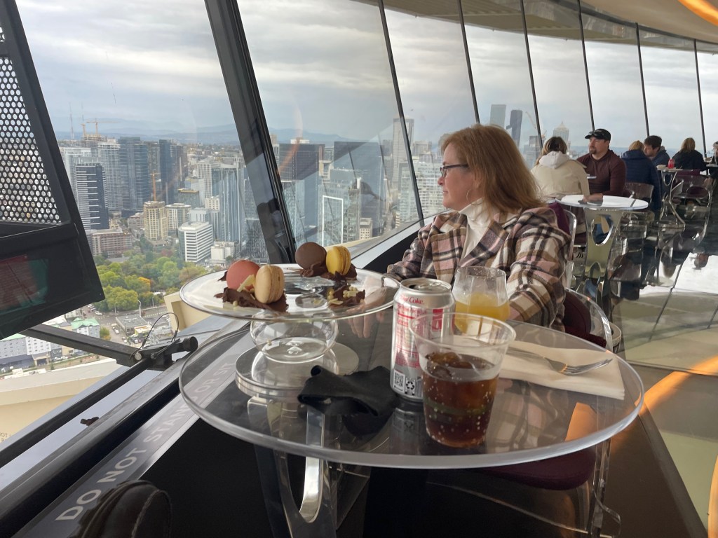 Roof top bar at top of Space Needle