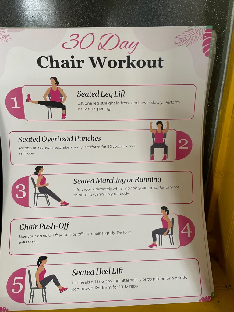 Chair yoga routine