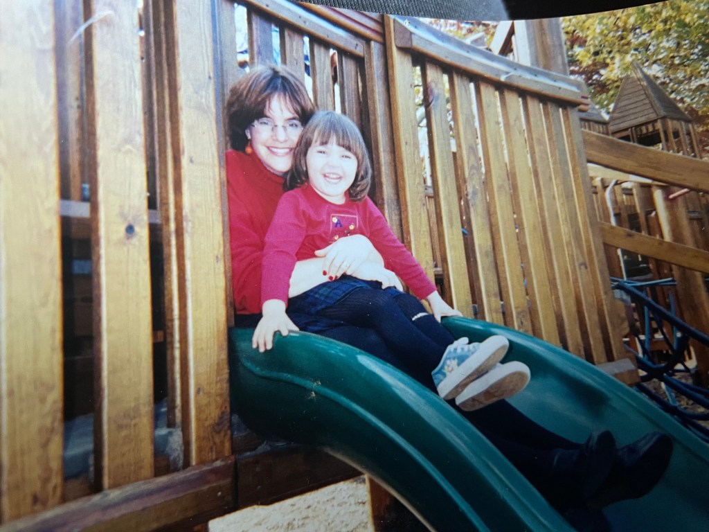 Author and daughter years ago