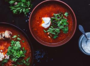 Borscht traditional soup