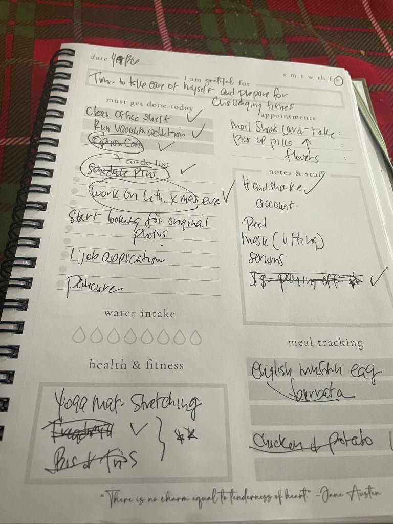 Daily planner for inspiration